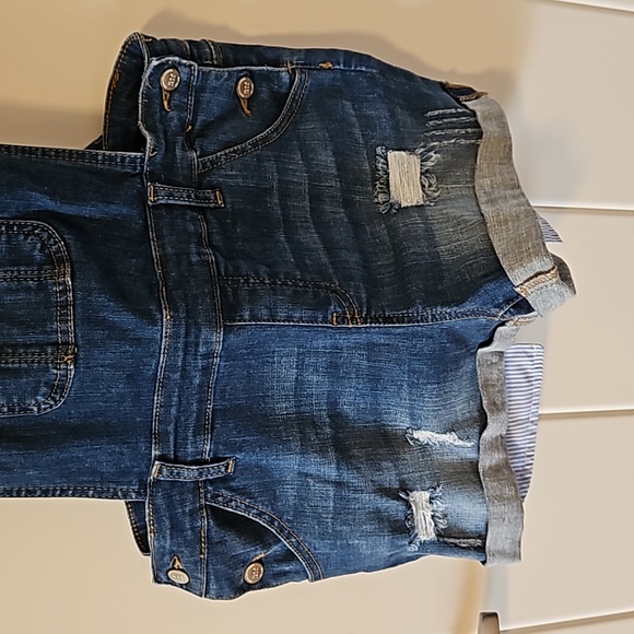Basic Denim Wax Jean Overall Shorts (M) - Picture 5 of 8